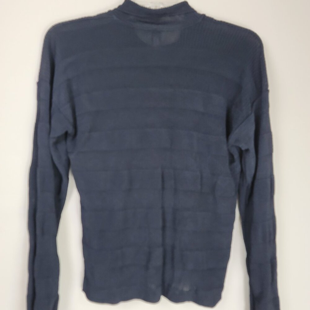 Armani Collezioni Knit Cardigan Women's 44 Black Button Front Long Sleeve - Picture 3 of 8